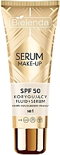 Парфумерія, косметика Коригувальна сироватка-флюїд для обличчя - Bielenda Make Up Correcting Fluid & Serum SPF 50