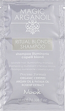 Шампунь для сияния светлых волос - Nook Magic Arganoil Ritual Blonde Shampoo (пробник) — фото N1