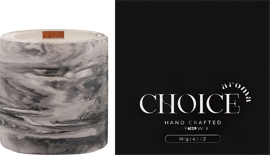 Парфумована свічка "Fireside", мармур - Choice Aroma Candle — фото N2