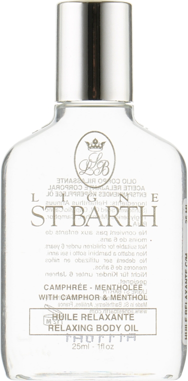 Масло с камфорой и ментолом - Ligne St Barth Relaxing Body Oil