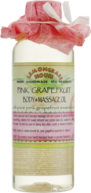 Олія для тіла і масажу "Рожевий грейпфрут" - Lemongrass House Body & Massage Oil — фото N1