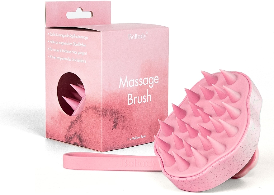 Щетка для массажа кожи головы, Mellow Rose - Bellody Scalp Massage Brush — фото N1