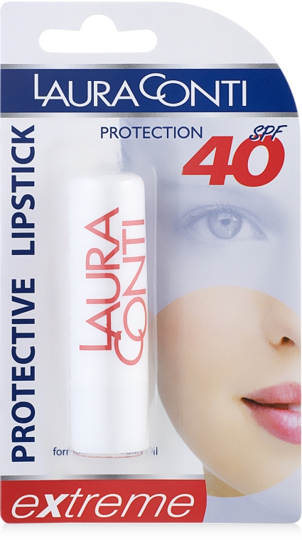 Бальзам для губ "Захисний" - Laura Conti Protective Lipstick Extreme SPF 40 — фото N1