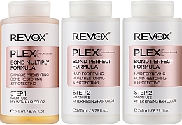 Набор для профессионального салонного восстановления волос - Revox Plex Professional Set (bond/form/3x260ml) — фото N2