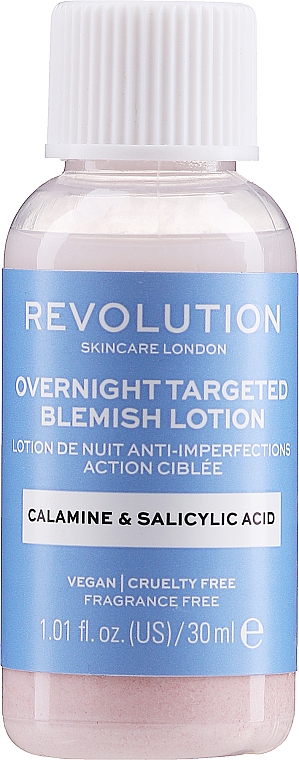 Нічний лосьйон проти недоліків шкіри - Makeup Revolution Skincare Overnight Targeted Blemish Lotion — фото N1