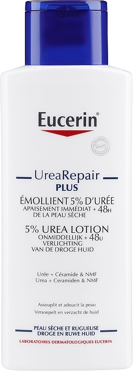 Насыщенный увлажняющий лосьон для тела для очень сухой кожи - Eucerin UreaRepair PLUS Lotion 5% Urea — фото N1