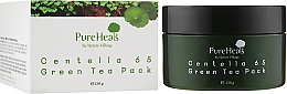 Восстанавливающая маска с экстрактом центеллы и зеленым чаем - PureHeal's Centella 65 Green Tea Pack — фото N2