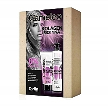 Набор - Delia Cosmetics Cameleo Collagen And Biotin (sham/250ml + cond/200ml) — фото N1