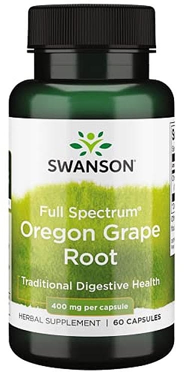 Харчова добавка "Орегон виноградний корінь", 400 мг - Swanson Full Spectrum Oregon Grape Root — фото N1