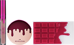 Набор - I Heart Revolution This One’s A Cracker Gift Set (palette/13.2g + l/gloss/2.5ml + mirror/1pc) — фото N2