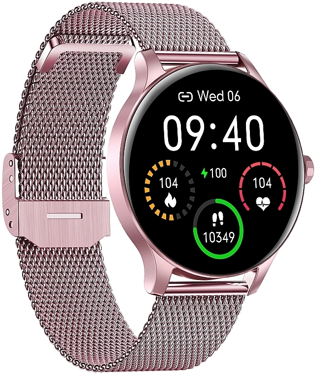Смарт-часы, розовая сталь - Garett Smartwatch Classy — фото N3