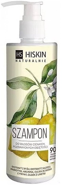 Шампунь для тонкого волосся без об'єму "Лимон" - HiSkin Naturalnie — фото N1