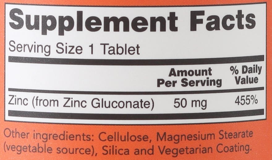 Мінерали Цинк Глюконат, 50 мг, в таблетках - Now Foods Zink Immune Support — фото N2