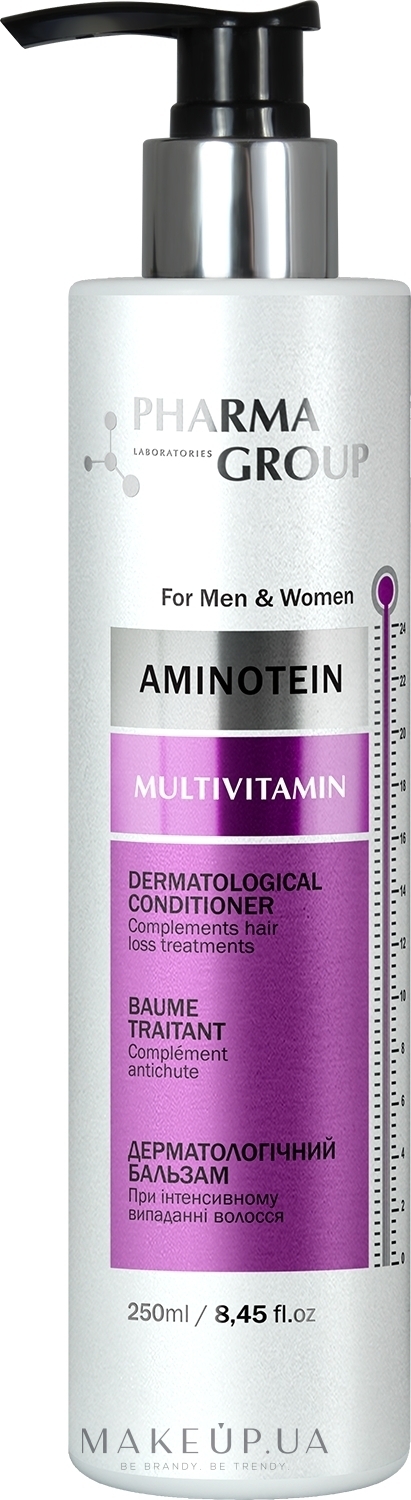 Бальзам від інтенсивного випадіння волосся - Pharma Group Laboratories Aminotein + Multivitamin Conditioner — фото 250ml