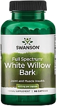 Харчова добавка з екстрактом кори білої верби, 400 мг - Swanson White Willow Bark — фото N1
