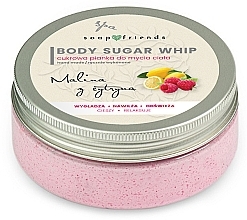 Цукровий мус для душу "Малина й лимон" - Soap&Friends Raspberries And Lemon Body Sugar Whip — фото N1