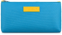 Косметичка тканевая, сине-желтая 19x10x2 см "Freedom" - MAKEUP Cosmetic Bag Blue Yellow — фото N1