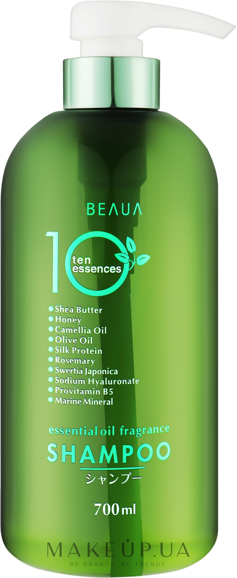 Восстанавливающий шампунь для волос - Kumano Cosmetics Beaua 10 Essence Shampoo — фото 700ml