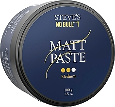 Парфумерія, косметика Матова паста для волосся, середня фіксація - Steve's No Bull***t  Matt Paste Medium