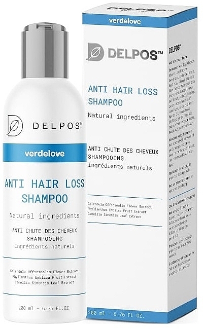 Шампунь проти випадіння волосся - Delpos Anti Hair Loss Shampoo — фото N1