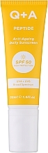 Антивозрастный солнцезащитный крем для лица - Q+A Peptide Anti-Ageing Daily Sunscreen SPF 50 — фото N1