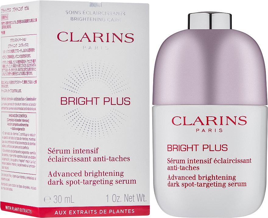 Сироватка, яка сприяє скороченню пігментації і надає сяйва шкірі - Clarins Bright Plus Serum — фото N2