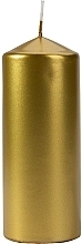 Свічка циліндрична 60x150 мм, золотий металік - Bispol — фото N1