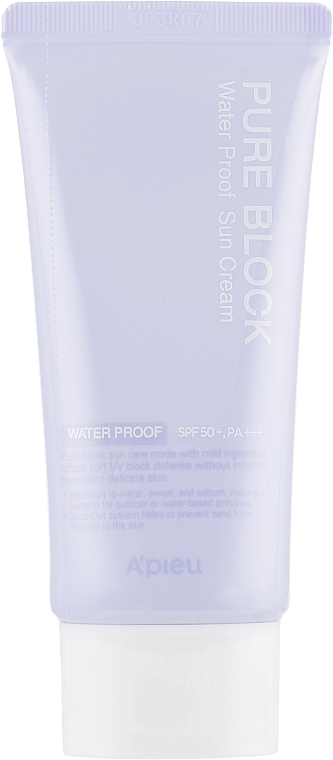 УЦЕНКА Водостойкий солнцезащитный крем для лица - A'pieu Pure Block Water Proof SPF50+ PA+++ * — фото N1