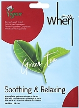 Заспокійлива та розслаблювальна маска для обличчя - Simply When Green Tea Soothing & Relaxing Face Mask — фото N1