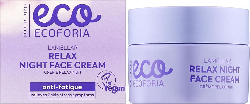 Нічний крем для обличчя - Ecoforia Lavender Clouds Lamellar Relax Night Face Cream — фото N2