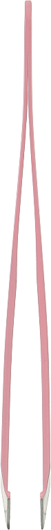 Пінцет для брів скошений з чохлом, рожевий - Nikk Mole — фото N2