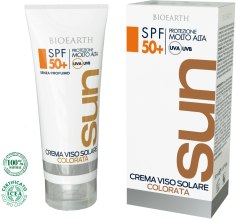 Духи, Парфюмерия, косметика Тонирующий крем для лица SPF50 - Bioearth Sun Crema Viso Solare Colorata SPF50