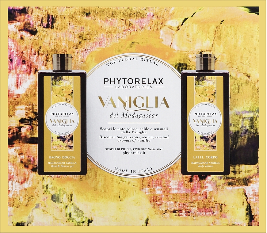 Набор - Phytorelax Laboratories The Floral Ritual Vanille Of Madagascar (sh/gel/250ml + b/lot/250ml)