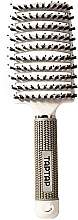 Щетка для волос с натуральной щетиной кабана, белая - Taptap — фото N1