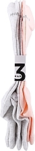 Носки женские короткие, 3 пары, серый/розовый - Moraj — фото N1