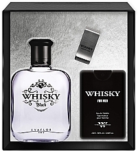 Evaflor Whisky Black - Набор (edt/100ml + edt/20ml + money/clip) — фото N1