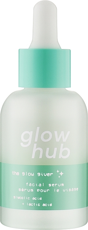 Освітлююча і омолоджуюча сироватка для обличчя з кислотами - Glow Hub The Glow Giver Facial Serum — фото N1