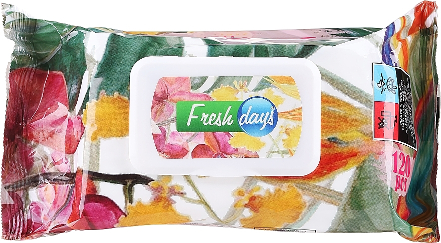 Вологі серветки, 120 шт. - Fresh Days Tropical Wet Wipes — фото N1