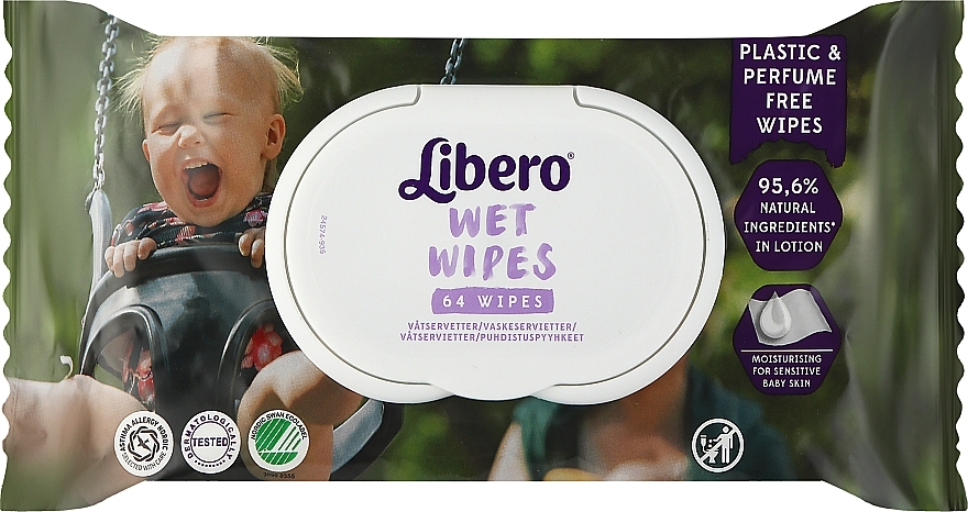 Вологі серветки Wet Wipes, 64 шт. - Libero Wet Wipes Easy Change — фото N1