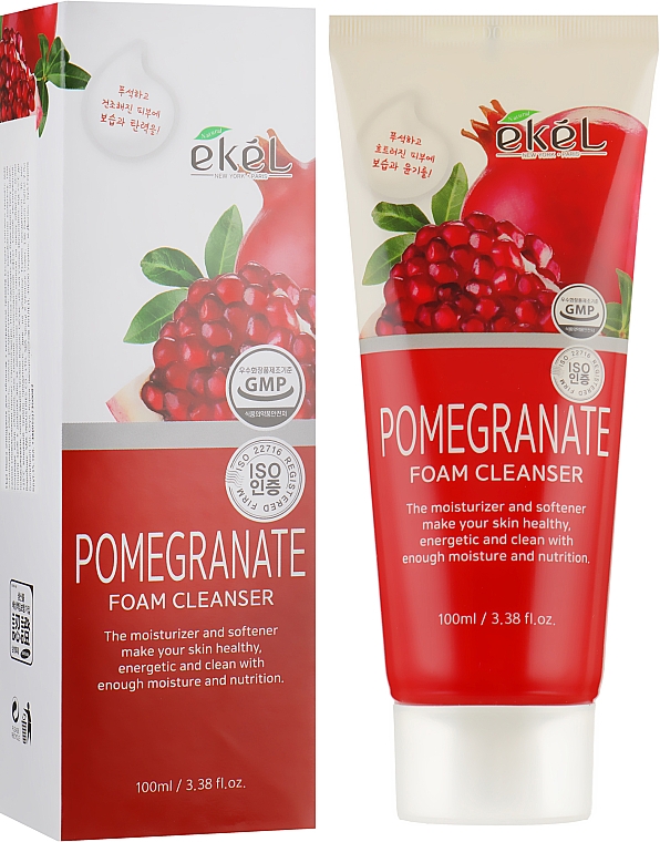Пенка для умывания с экстрактом граната - Ekel Foam Cleanser Pomegranate — фото N1