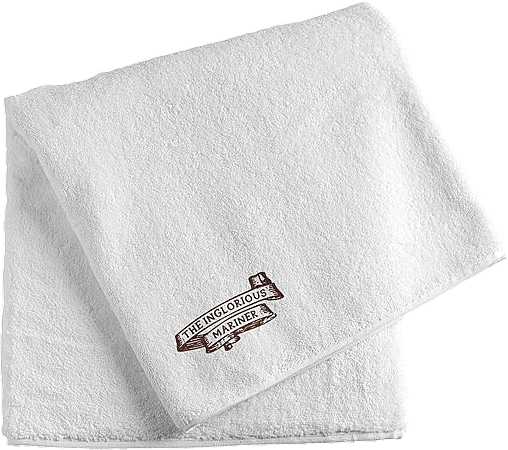 Белое махровое полотенце для бритья - The Inglorious Mariner Bathtowel — фото N1