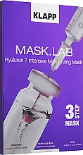 Духи, Парфюмерия, косметика Маска «Гиалурон 7» - Klapp Mask Lab "Hyaluron 7" Intensive Moisturizing Mask