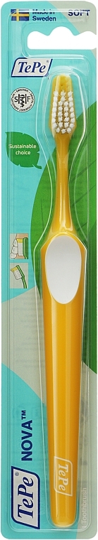 Зубная щетка Nova, мягкая, желтая - TePe Nova Soft — фото N1