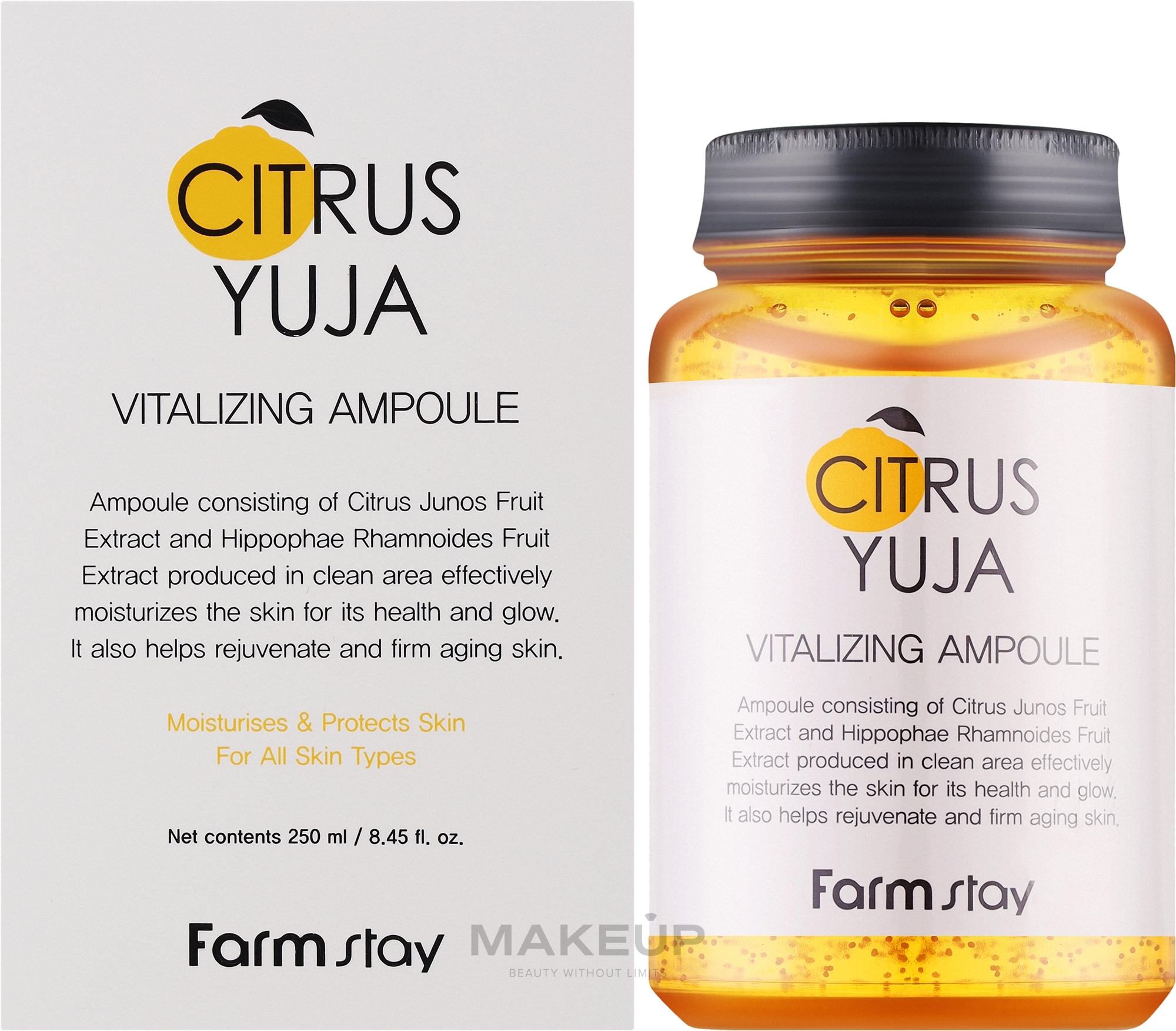 Ампульна сироватка для обличчя з екстрактом юдзу - FarmStay Citrus Yuja Vitalizing Ampoule — фото 250ml