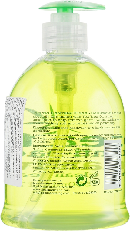 Антибактеріальне рідке мило для рук - Xpel Marketing Ltd Tea Tree Anti-Bacterial Handwash — фото N2