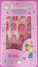 Парфумерія, косметика Накладні нігті для дітей "Сердечки", 967 - Deni Carte Magic Miss Tips