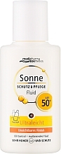 Сонцезахисний матувальний, ультралегкий флюїд з ефектом контролю жирності шкіри - Medipharma Cosmetics Sonne SPF 50+ — фото N1