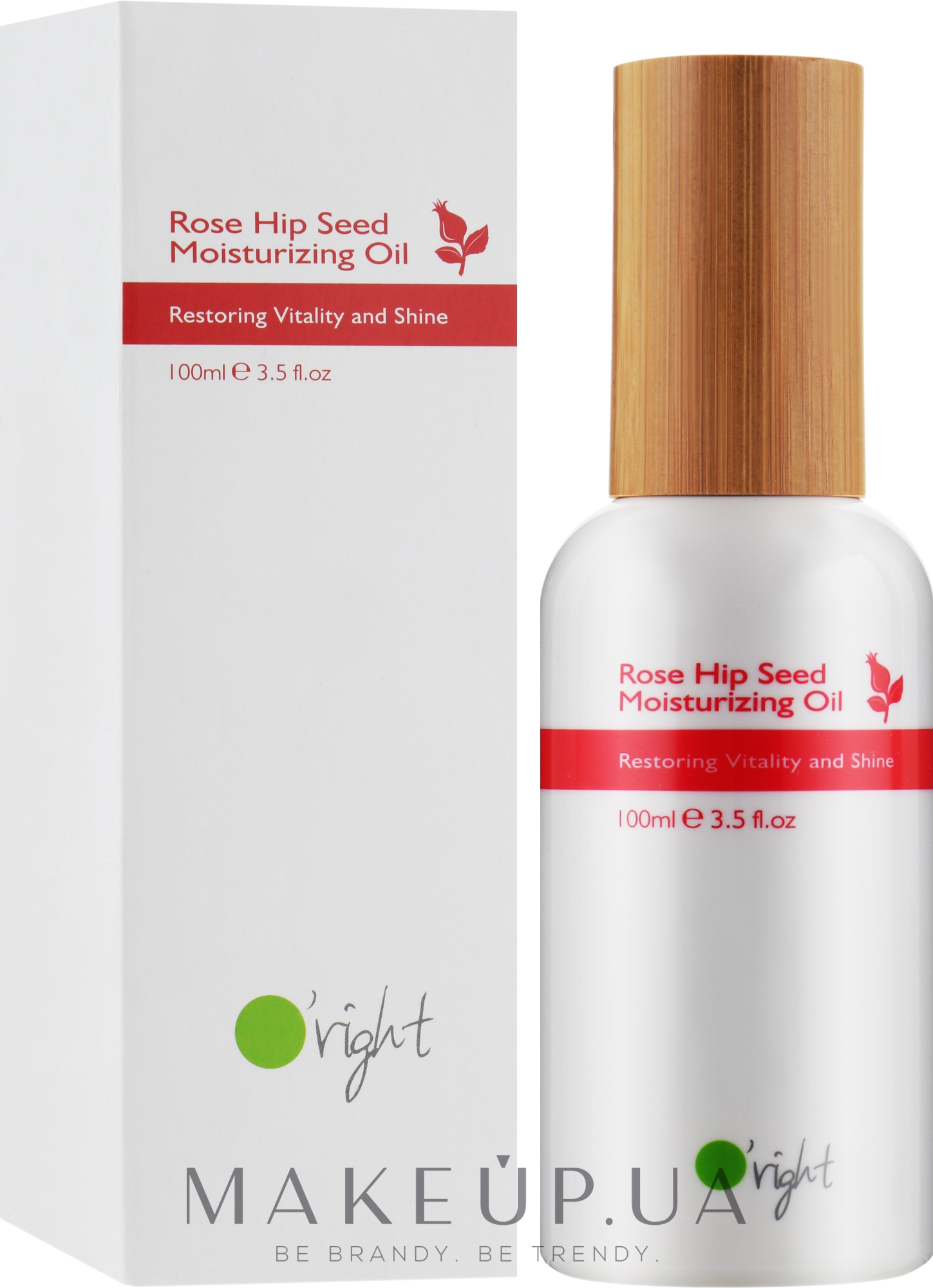 Органическое увлажняющее масло для волос из семян шиповника - O'right Rose Hip Seed Moisturizing Oil — фото 100ml