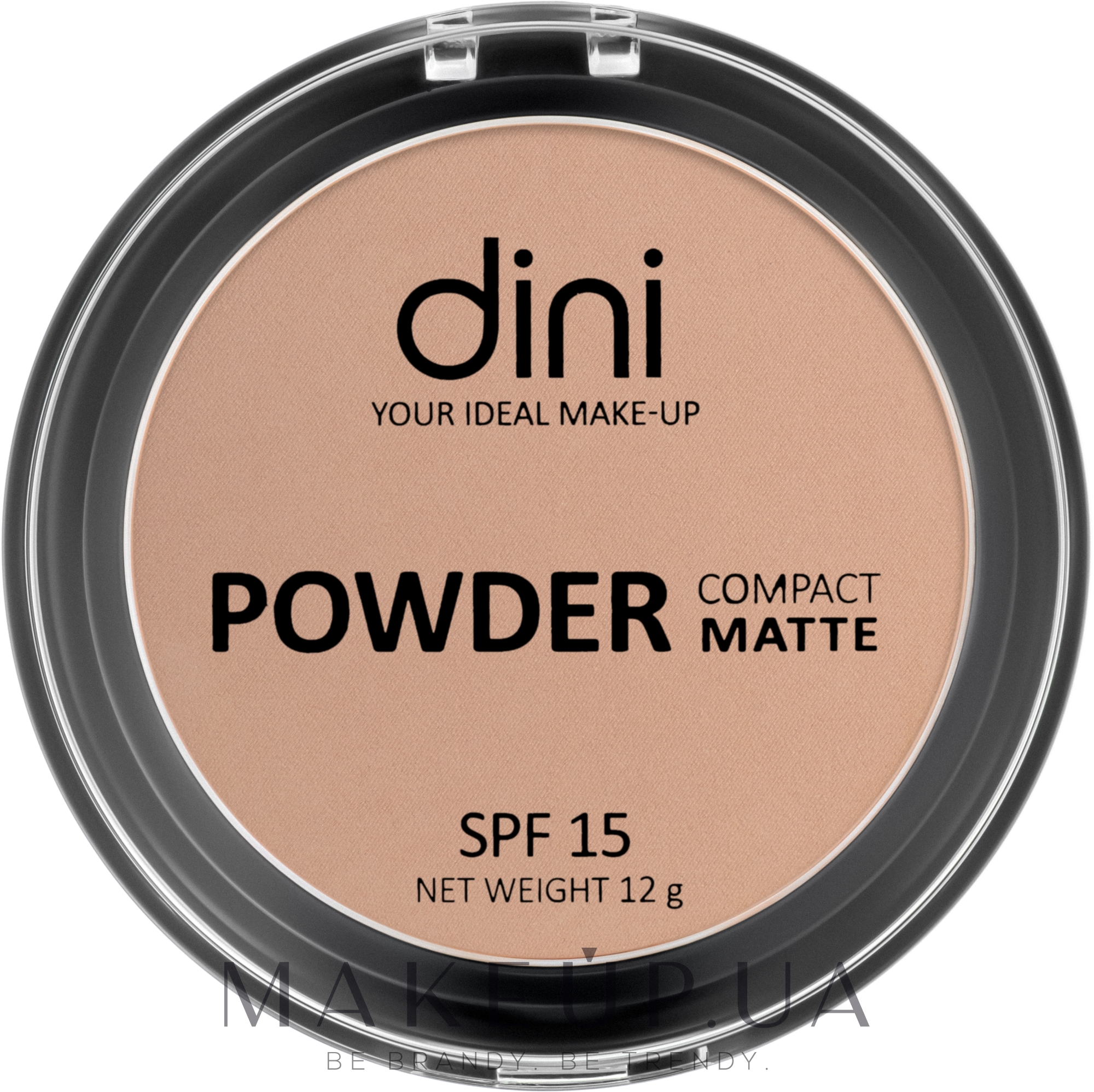 Пудра компактна - Dini Powder Compact Matte SPF15 — фото 01 - Natural