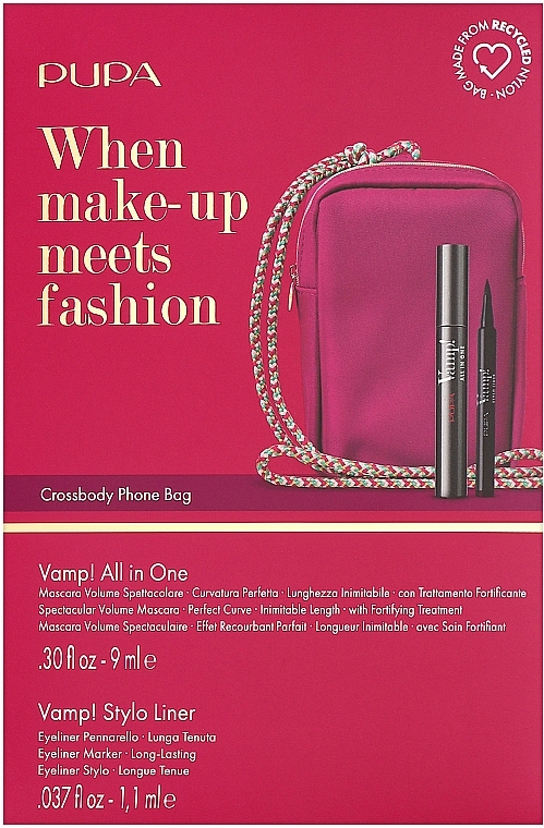 Набір - Pupa Vamp! All In One & Vamp! Stylo Liner (mascara/9ml + eye/liner/1.1ml + bag) — фото N2